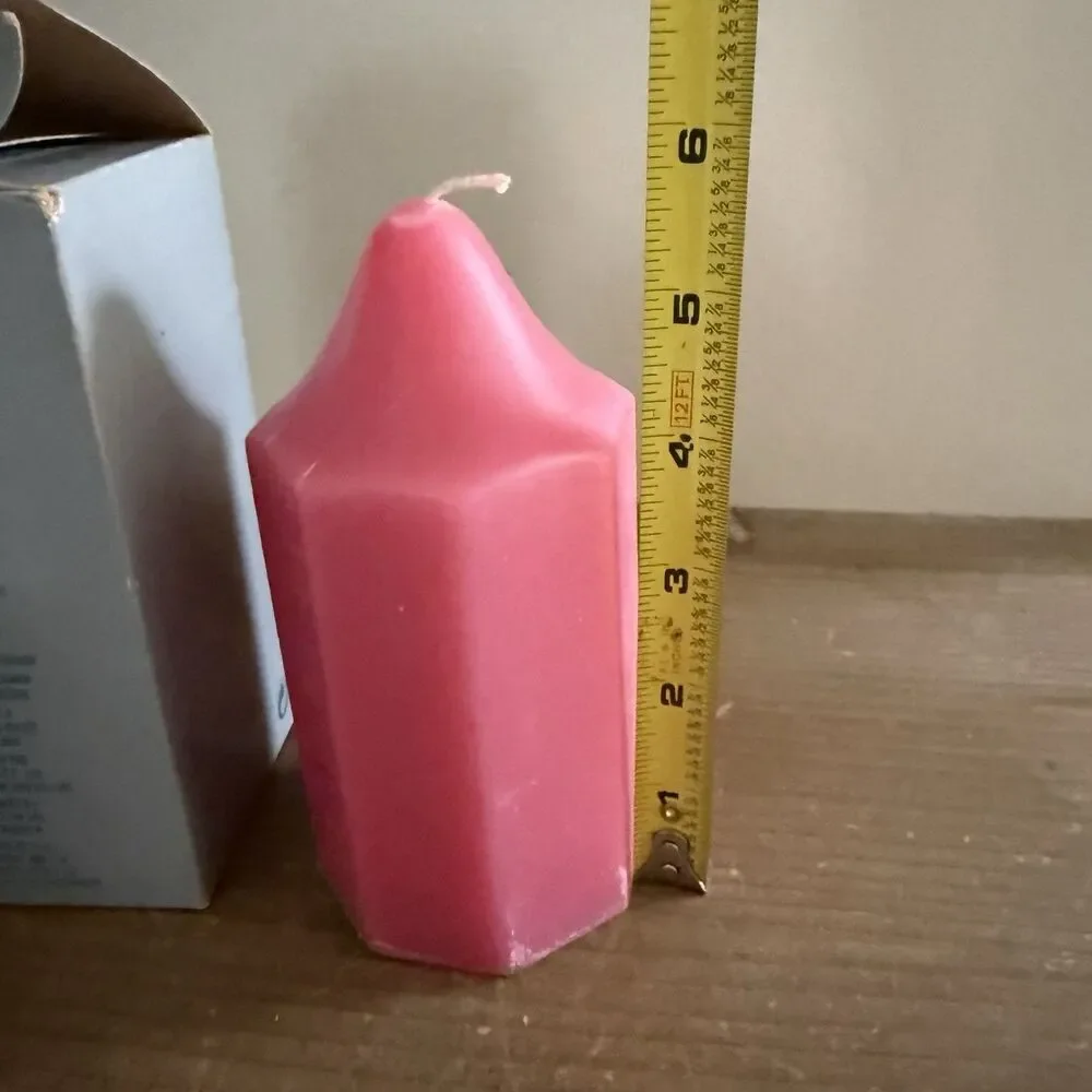 Retired Partylite Pillar Candle Riviera Rose  S0525 3”x5” In Box - Picture 2 of 4